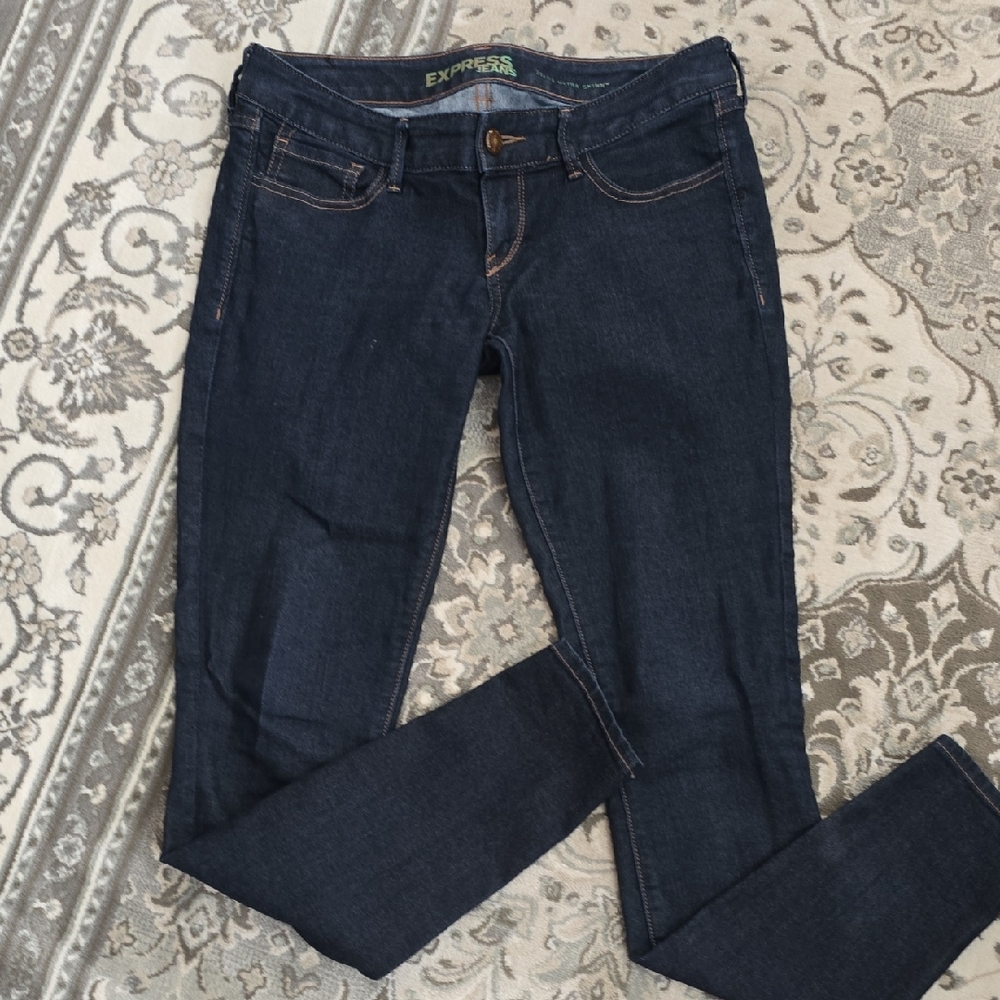 Express Women's Dark Blue Low Rise Jeans
